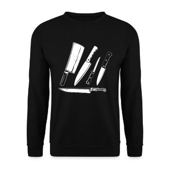 Chef Chef Kitchen - Unisex Sweatshirt - black - Front - Alina (178cm) & Michal (187cm)