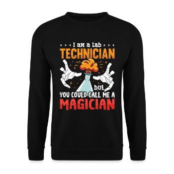 Cadeau de technicien de laboratoire de laboratoire de chimie et de biologie - Sweat-shirt Unisexe - noir - Devant - Alina (178cm) & Michal (187cm)