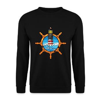Leuchtturm - Unisex Pullover - Schwarz - Vorne - Alina (178cm) & Michal (187cm)