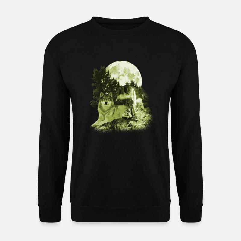 Wolf - Unisex Sweatshirt - black