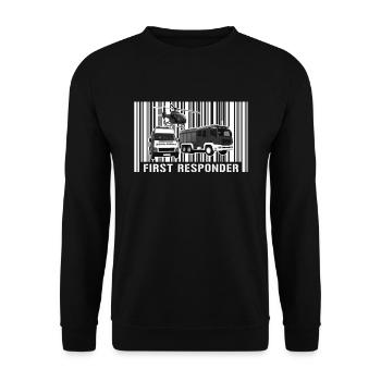System-relevant paramedic emergency service emergency service - Unisex Sweatshirt - black - Front - Alina (178cm) & Michal (187cm)