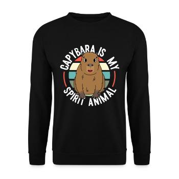 Capybara capybara rongeur - Sweat-shirt Unisexe - noir - Devant - Alina (178cm) & Michal (187cm)