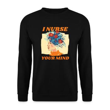 Psychothérapeute Psychiatre Psychologue - Sweat-shirt Unisexe - noir - Devant - Alina (178cm) & Michal (187cm)