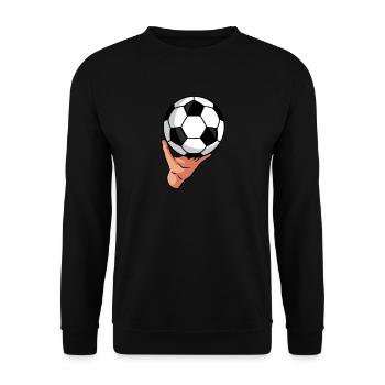 Football Football - Unisex Sweatshirt - black - Front - Alina (178cm) & Michal (187cm)