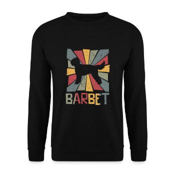 Barbet Vintage Barbet Dog - Unisex Sweatshirt - black - Front - Alina (178cm) & Michal (187cm)