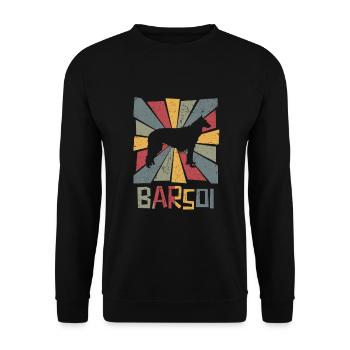 Barsoi Barsoi Vintage - Unisex Pullover - Schwarz - Vorne - Alina (178cm) & Michal (187cm)