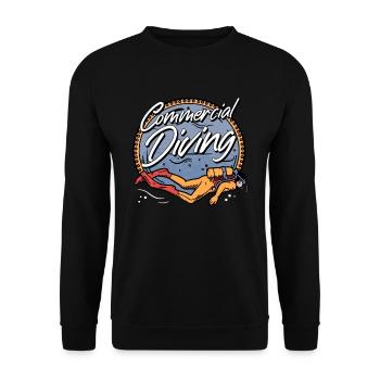 Scuba Tauchen Taucher Tauchsport - Unisex Pullover - Schwarz - Vorne - Alina (178cm) & Michal (187cm)