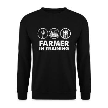 Farmer Farmer Agriculture - Unisex Sweatshirt - black - Front - Alina (178cm) & Michal (187cm)