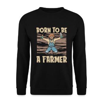 Farmer Farmer Agriculture - Unisex Sweatshirt - black - Front - Alina (178cm) & Michal (187cm)