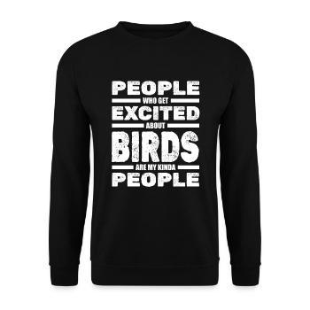 Ornithologues ornithologue ornithologues ornithologiques - Sweat-shirt Unisexe - noir - Devant - Alina (178cm) & Michal (187cm)