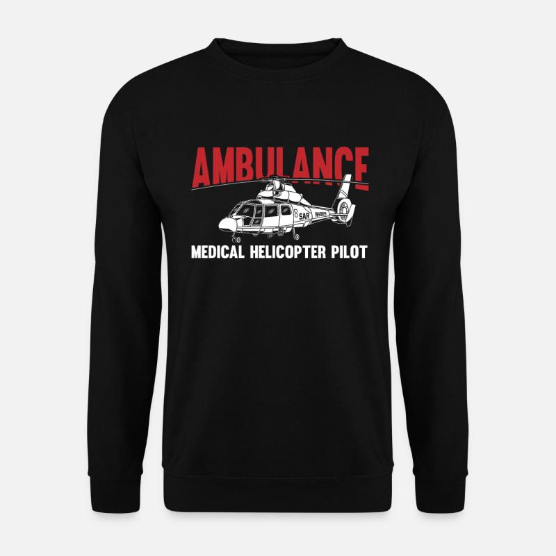 Helikopter Hubschrauber Pilot Heli - Unisex Pullover - Schwarz