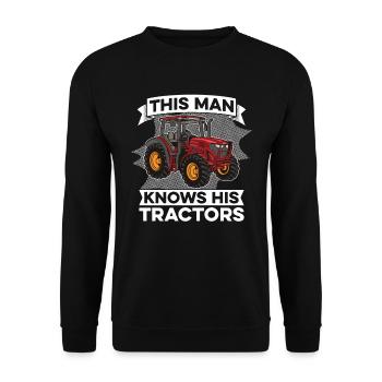 Trekker Tractor Tractor Farmer Farmer - Unisex Sweatshirt - black - Front - Alina (178cm) & Michal (187cm)