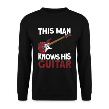 Electric Guitar Electric Guitar Guitarist Guitar - Unisex Sweatshirt - black - Front - Alina (178cm) & Michal (187cm)