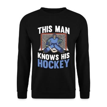 Hockey sur glace Équipe de joueurs de hockey sur glace - Sweat-shirt Unisexe - noir - Devant - Alina (178cm) & Michal (187cm)