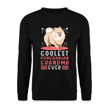 Pomeranian Grandma Dog Dog Owner Gift - Unisex Sweatshirt - black - Front - Alina (178cm) & Michal (187cm)