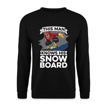 Snowboard Snowboarder Snowboarding - Unisex Sweatshirt - black - Front - Alina (178cm) & Michal (187cm)