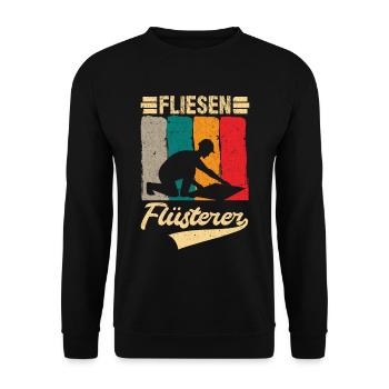 Fliesenleger Arbeitskollege Fliesen Papa Lustig - Unisex Pullover - Schwarz - Vorne - Alina (178cm) & Michal (187cm)