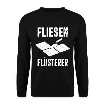 Fliesenleger Lustig Arbeitskollege Papa Fliesen - Unisex Pullover - Schwarz - Vorne - Alina (178cm) & Michal (187cm)