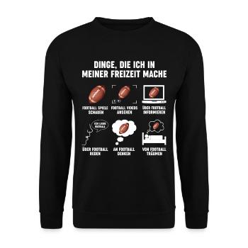 American Football Fan Freizeit Lustig Football - Unisex Pullover - Schwarz - Vorne - Alina (178cm) & Michal (187cm)