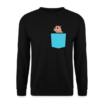 Capybara capybara rongeur - Sweat-shirt Unisexe - noir - Devant - Alina (178cm) & Michal (187cm)