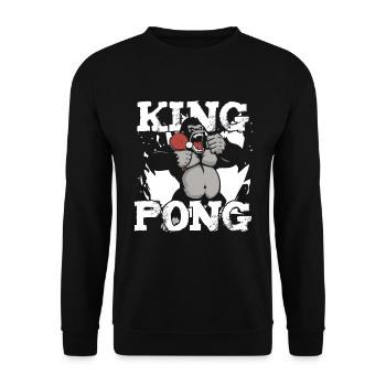 Table Tennis Ping Pong - Unisex Sweatshirt - black - Front - Alina (178cm) & Michal (187cm)
