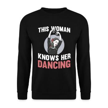 Tanzen Tänzer Tanz - Unisex Pullover - Schwarz - Vorne - Alina (178cm) & Michal (187cm)