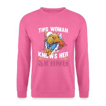 Ski Skifahren Skier - Unisex Pullover - Pink - Vorne