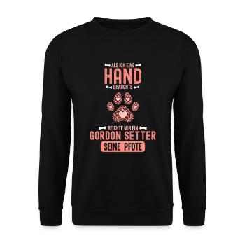 Geschenkidee Gordon Setter - Unisex Pullover - Schwarz - Vorne - Alina (178cm) & Michal (187cm)