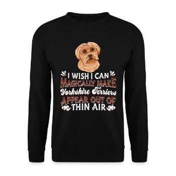 Yorkshire Terrier Dog - Unisex Sweatshirt - black - Front - Alina (178cm) & Michal (187cm)