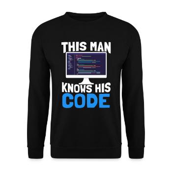 Programmer Coder Software Developer - Unisex Sweatshirt - black - Front - Alina (178cm) & Michal (187cm)
