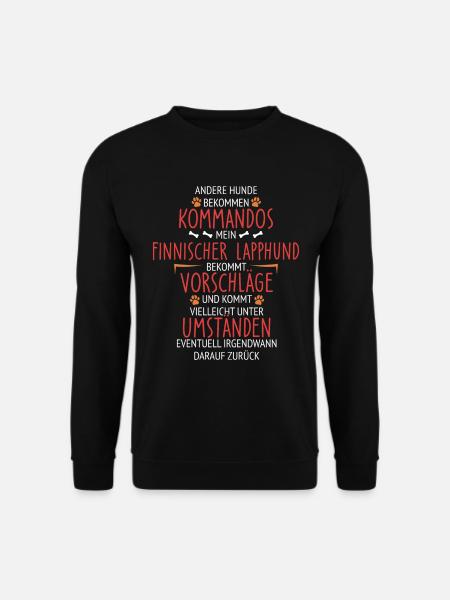 Finnischer Lapphund Kommandos - Unisex Pullover - Schwarz