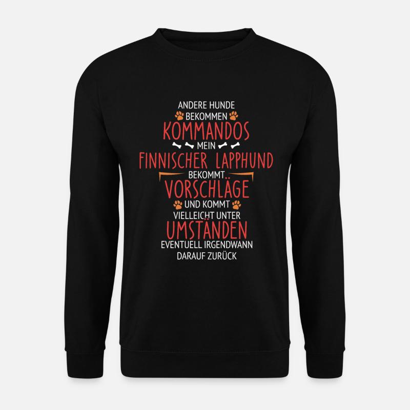 Finnischer Lapphund Kommandos - Unisex Pullover - Schwarz