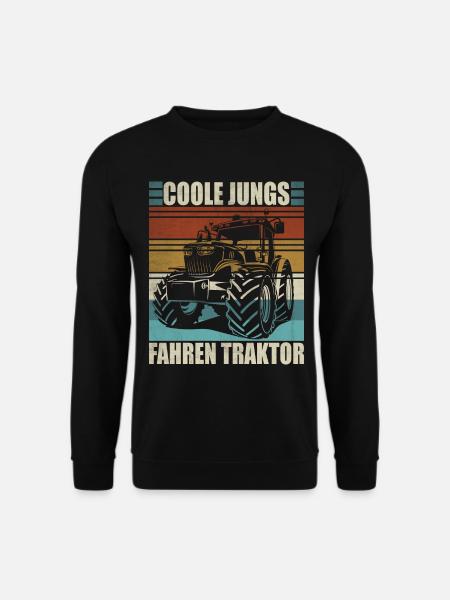 Traktor Junge Kleiner Landwirt Traktor - Unisex Pullover - Schwarz