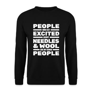 Knit - Unisex Sweatshirt - black - Front - Alina (178cm) & Michal (187cm)