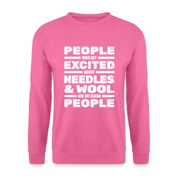 Tricoter - Sweat-shirt Unisexe - rose - Devant