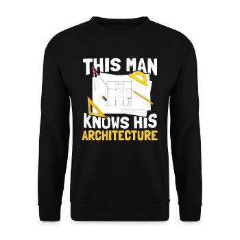 Architecte - Sweat-shirt Unisexe - noir - Devant - Alina (178cm) & Michal (187cm)