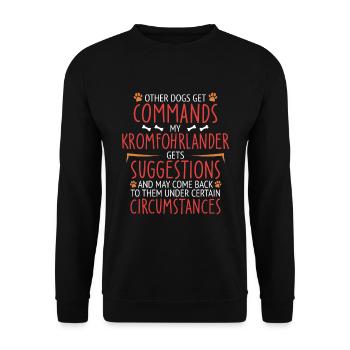 kromfohrlander commande Croco - Sweat-shirt Unisexe - noir - Devant - Alina (178cm) & Michal (187cm)