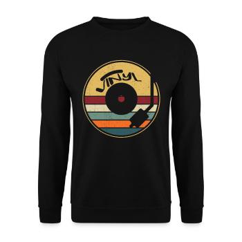 Collectionneur de disques vinyle LP - Sweat-shirt Unisexe - noir - Devant - Alina (178cm) & Michal (187cm)