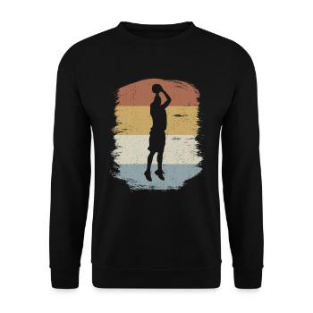 Basketball Basketballer - Unisex Sweatshirt - black - Front - Alina (178cm) & Michal (187cm)