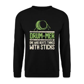 Spielmannszug Fanfarenzug Trommeln Trommler - Unisex Pullover - Schwarz - Vorne - Alina (178cm) & Michal (187cm)