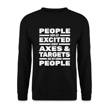 Axe Throw Axe - Unisex Sweatshirt - black - Front - Alina (178cm) & Michal (187cm)