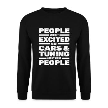 Auto Tuning Hobby Car Mechanic Screwdriver - Unisex Sweatshirt - black - Front - Alina (178cm) & Michal (187cm)