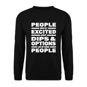 Stock Day Trading Exchange Forex Stock Trader - Sweat-shirt Unisexe - noir - Devant - Alina (178cm) & Michal (187cm)
