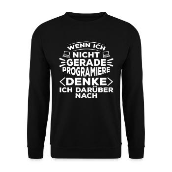 Programmierer Coder Software Entwickler - Unisex Pullover - Schwarz - Vorne - Alina (178cm) & Michal (187cm)