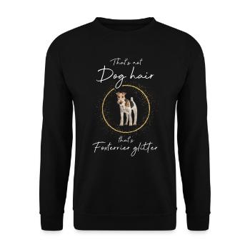 Ce n’est pas des poils de chien qui sont des paillettes foxterrier - Sweat-shirt Unisexe - noir - Devant - Alina (178cm) & Michal (187cm)