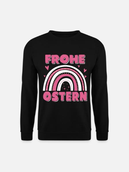 Frohe Ostern Regenbogen - Unisex Pullover - Schwarz