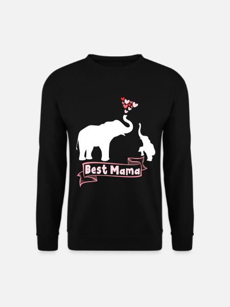 Best Elephant Mama Mama - Unisex Sweatshirt - black