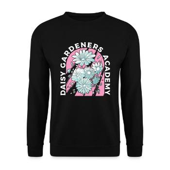Hobbygärtner Garten Gärtner Gänseblume - Unisex Pullover - Schwarz - Vorne - Alina (178cm) & Michal (187cm)