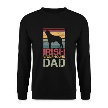 Papa Irish Wolfhound - Sweat-shirt Unisexe - noir - Devant - Alina (178cm) & Michal (187cm)