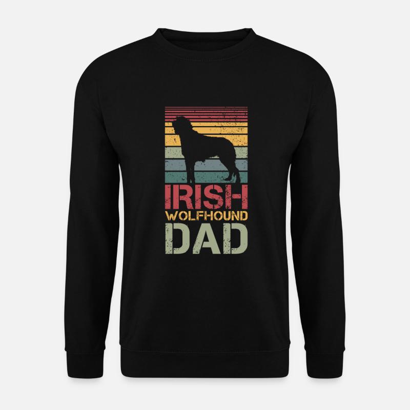 Irish Wolfhound Dad - Unisex Sweatshirt - black